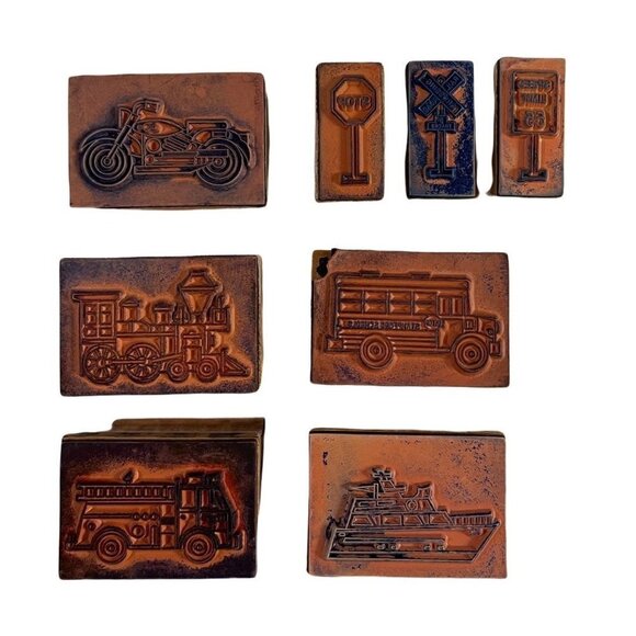 Melissa & Doug Transportation Wood Mount Rubber Stamp Set - Picture 2 of 2